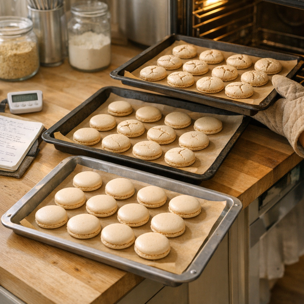 Cuisson des macarons : protocole de four en 3 fournées d’essai