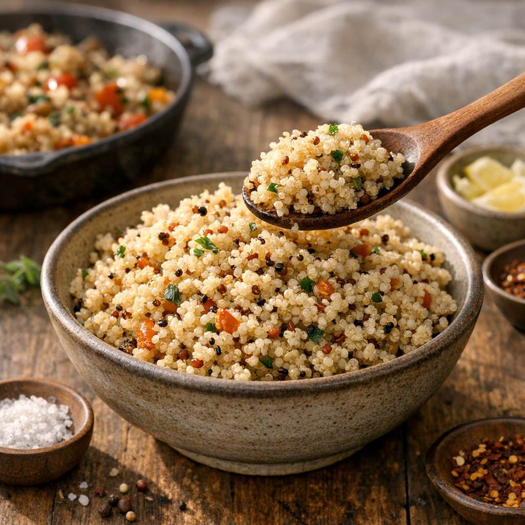Cuisson du quinoa&nbsp;: texture moelleuse et goût bien relevé
