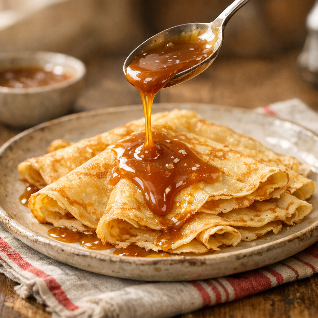 La Recette du Caramel au beurre salé liquide : elle reste fluide