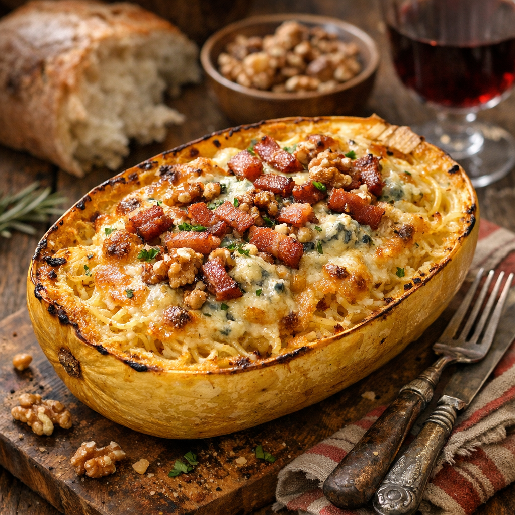 Cette Recette de Gratin de courge spaghetti évite l’eau