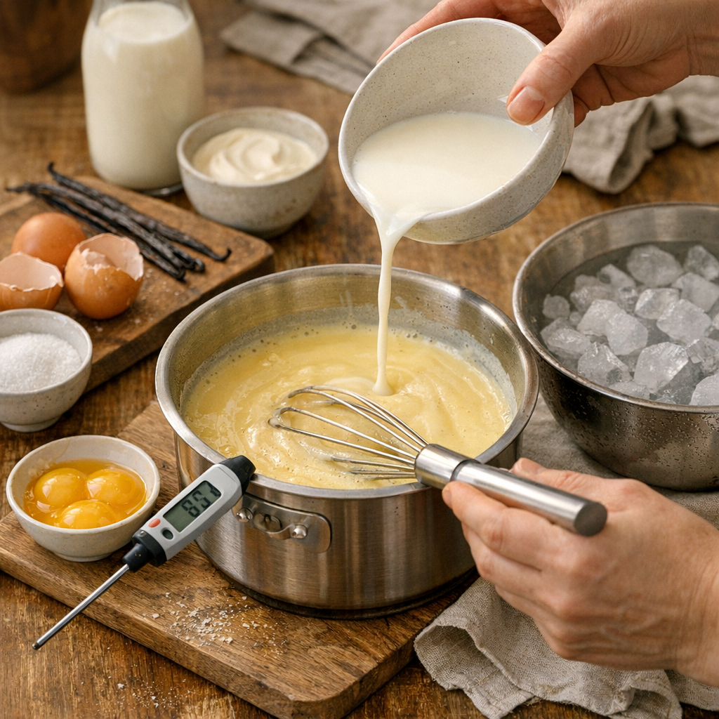 Comment ne pas rater la crème anglaise&nbsp;: les gestes qui sauvent