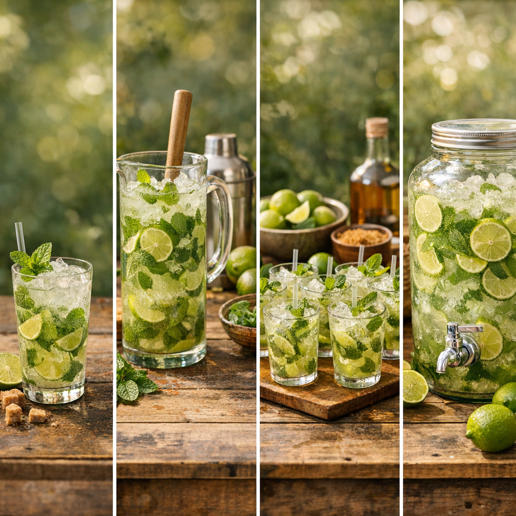 Tableau des dosages : 1 verre, 1 litre, 10 personnes et 5 litres