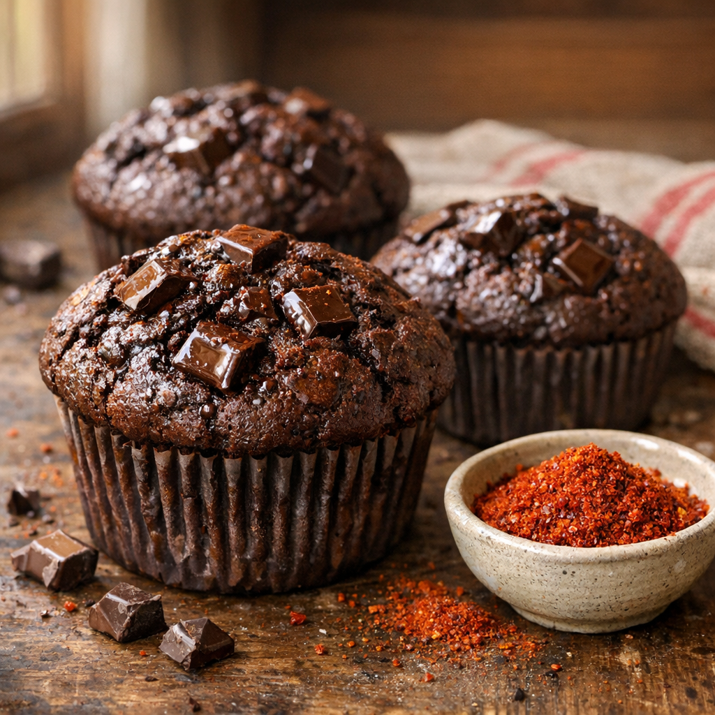 Cette Recette facile de Muffins au chocolat reste moelleuse