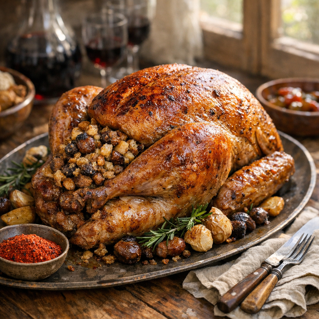 Une Recette de Farce pour Dinde reste moelleuse à Noël