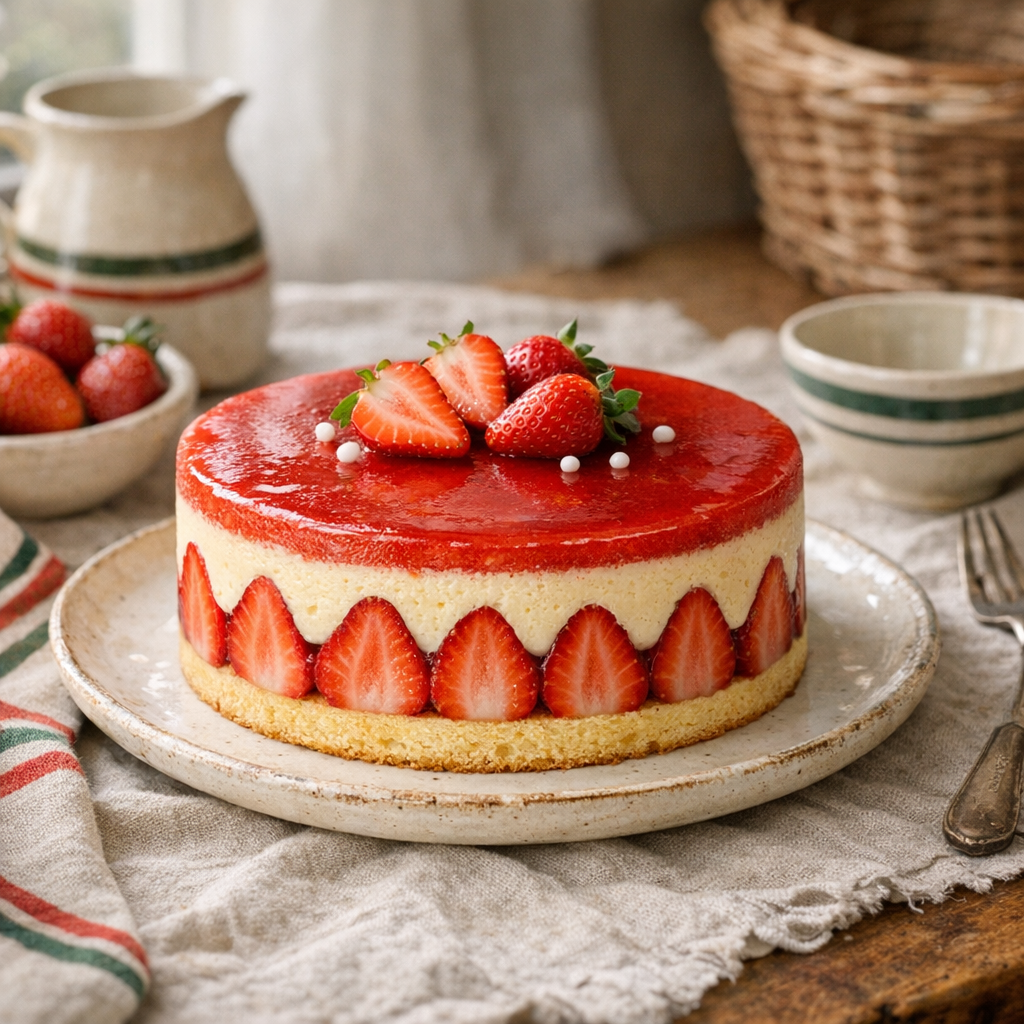 La Recette du Fraisier à la Crème Mousseline : facile et nette