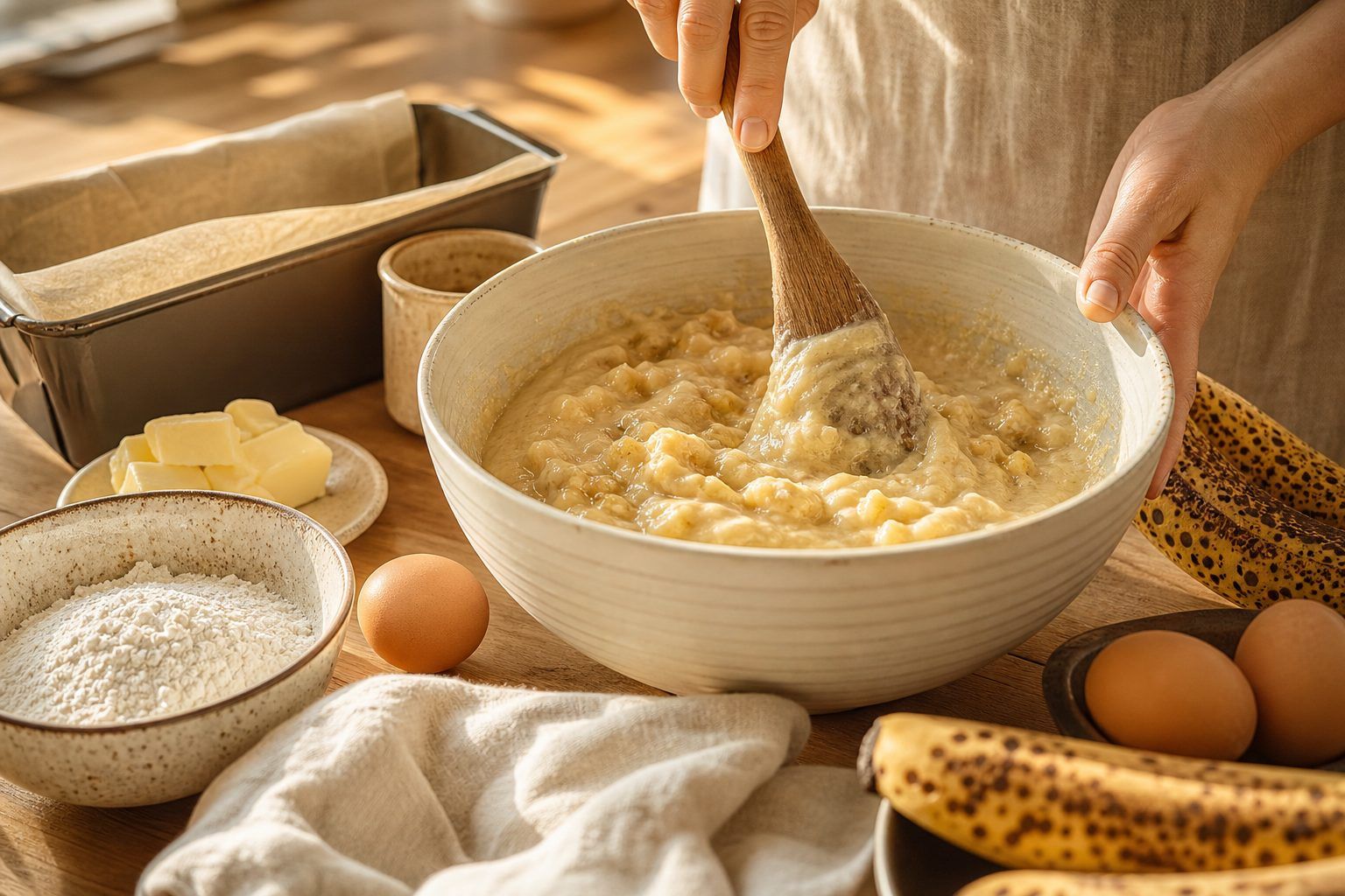 Préparation : comment obtenir un gâteau banane bien moelleux