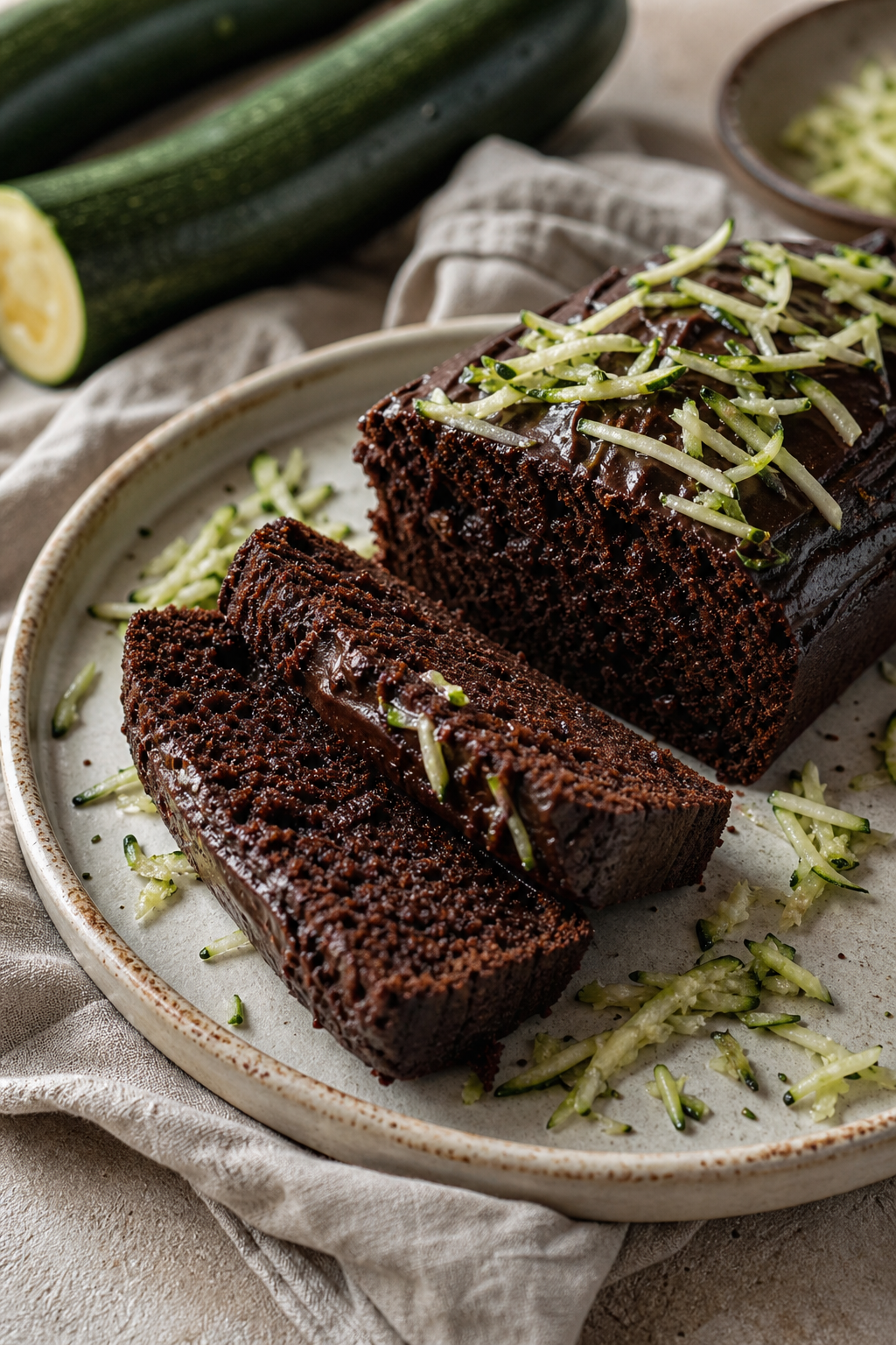 Le gâteau à la courgette et au chocolat reste ultra moelleux