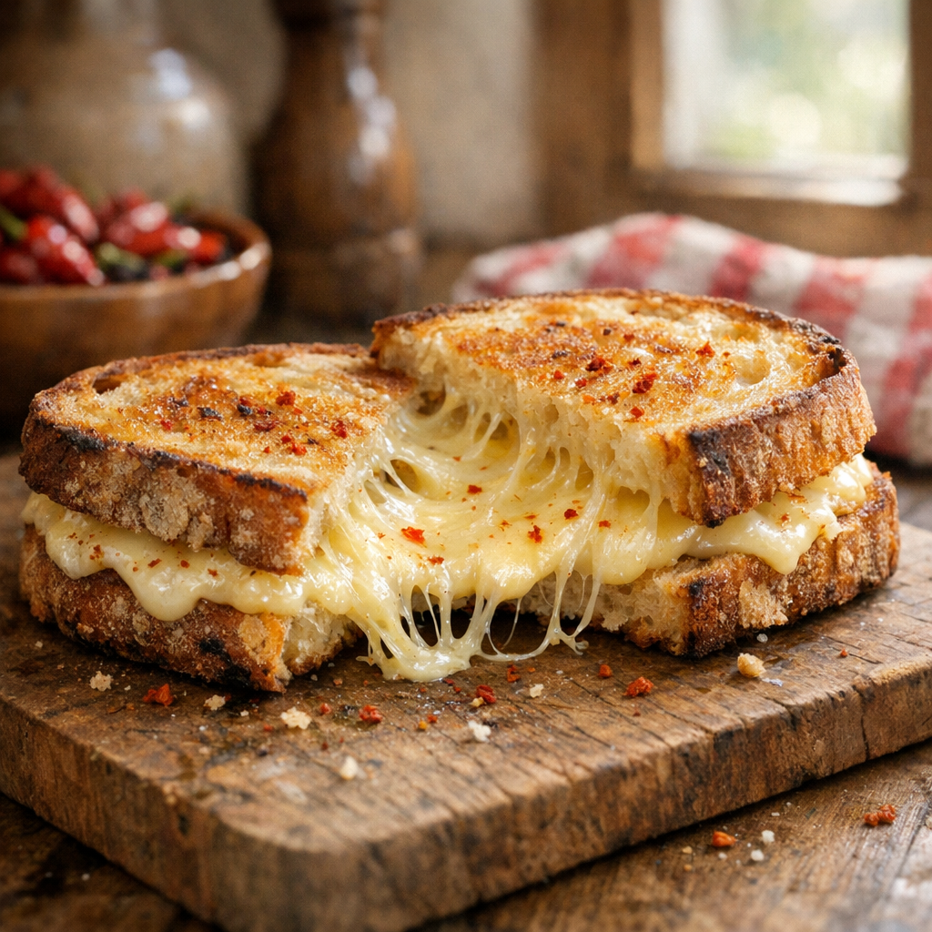 Cette Recette de Grilled Cheese donne un Sandwich ultra fondant