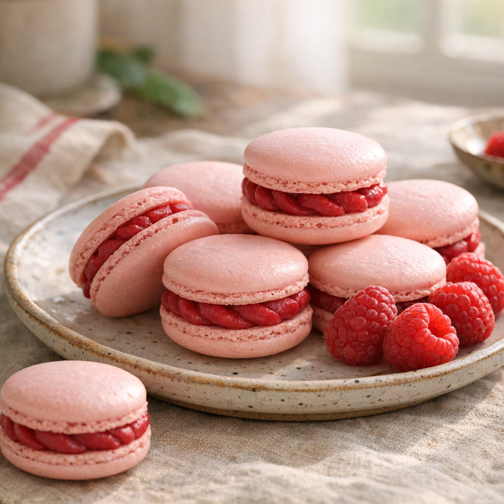 Cette recette de Macaron framboise s’inspire de Christophe Michalak