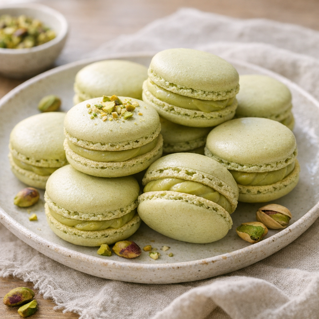Le Macaron Pistache se réussit avec une ganache bien dosée