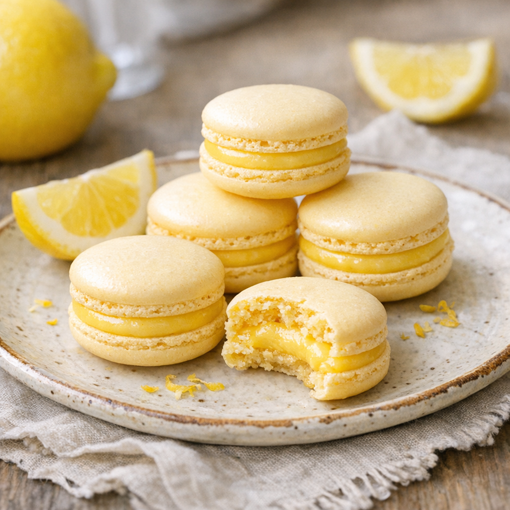 La Recette des Macarons au citron façon Cyril Lignac : coques lisses