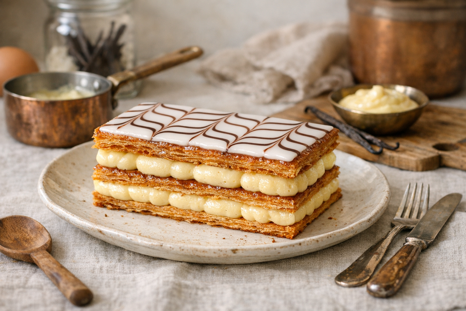 Mille-feuille à la vanille : la recette des pâtissiers