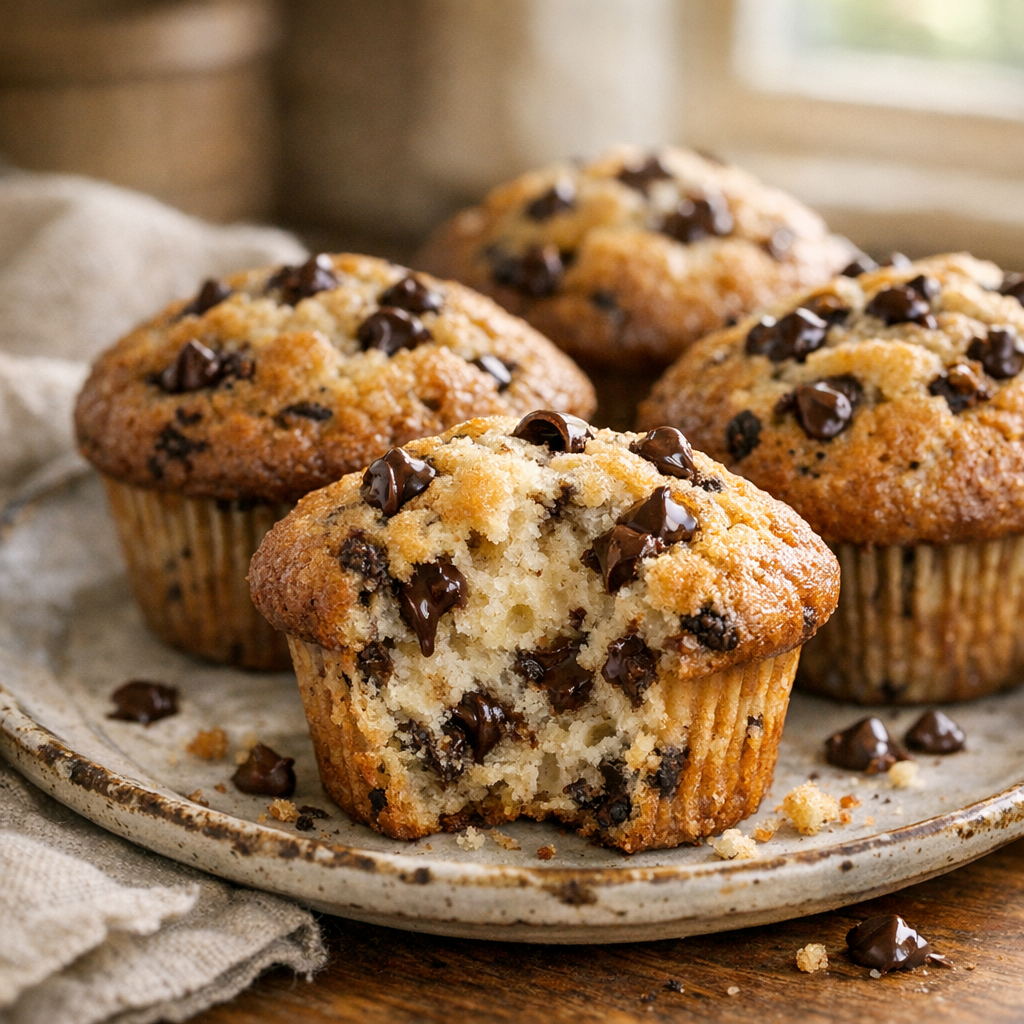 La Recette de Muffins aux Pépites de Chocolat : moelleux garantis