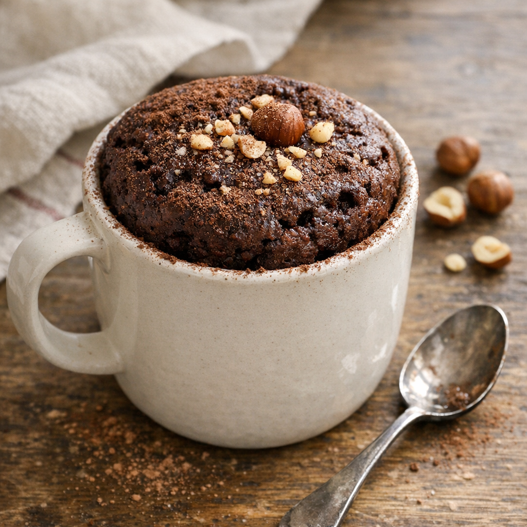La Recette de Mug Cake Nutella se prépare en 5 Minutes
