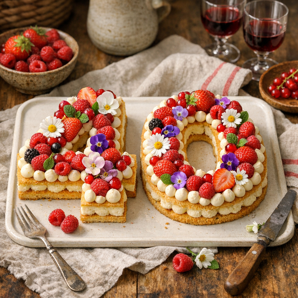 La Recette Number Cake Génoise facile qui reste bien moelleuse