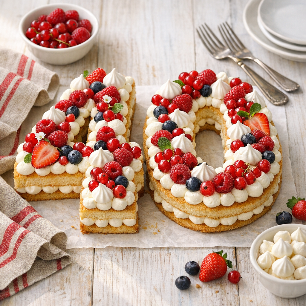 La Recette du Number cake à la génoise devient facile