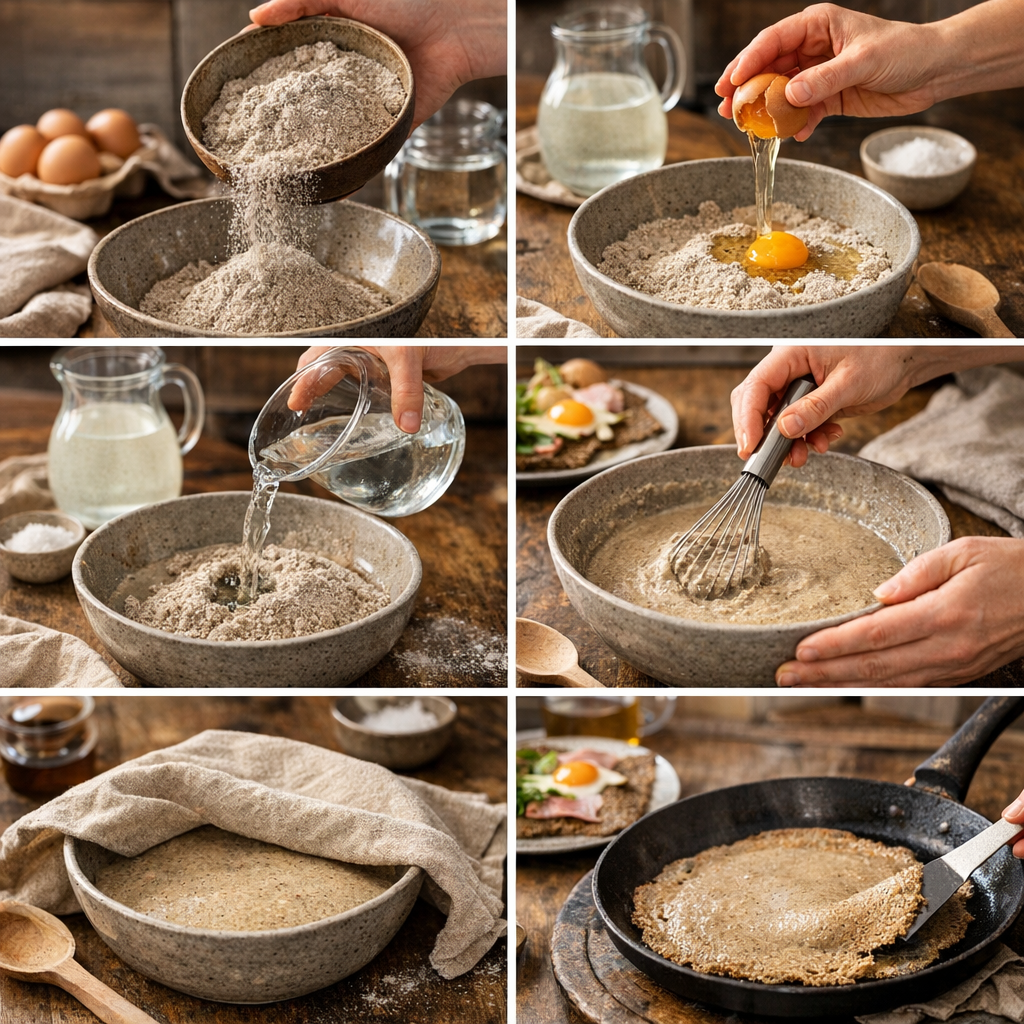 Instructions : réussir la pâte à galettes de blé noir étape par étape