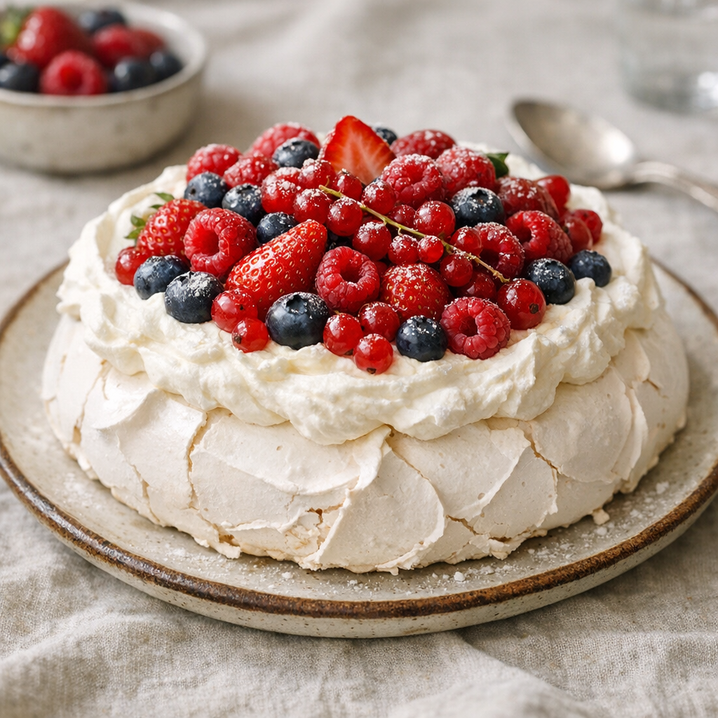 La Recette de Pavlova traditionnelle se réussit facilement