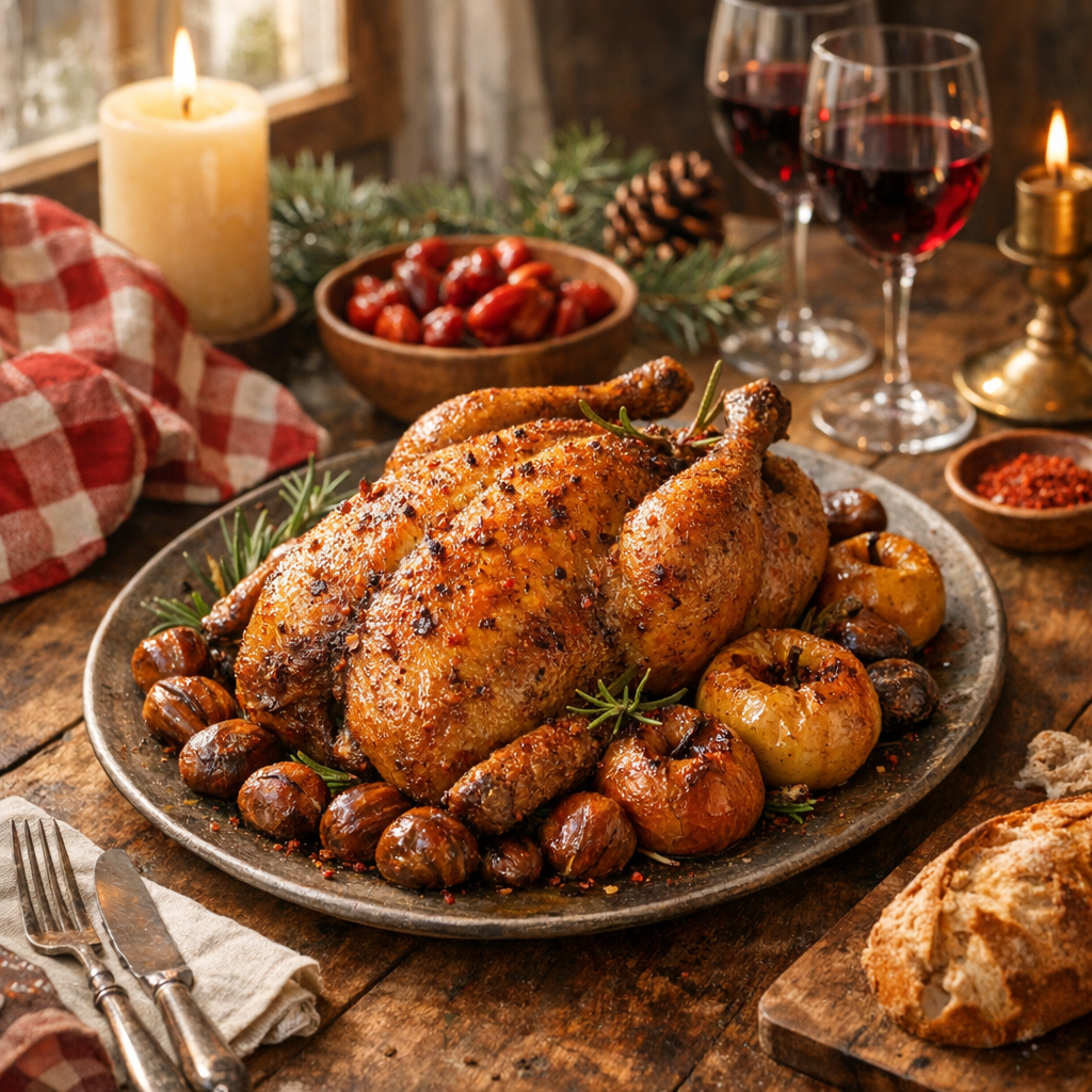 La Recette de Pintade de Noël qui reste moelleuse au four
