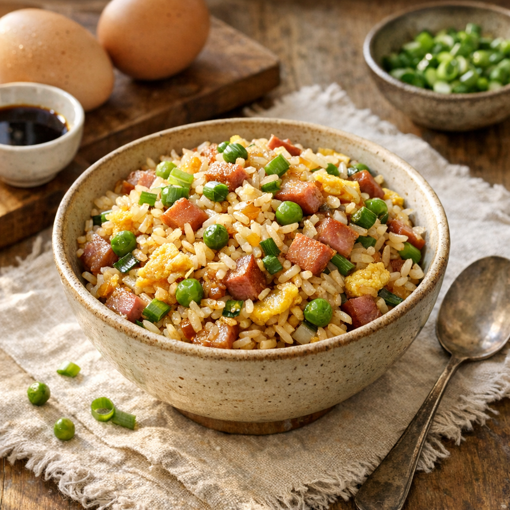 La Recette de Riz cantonais facile se réussit au Riz froid