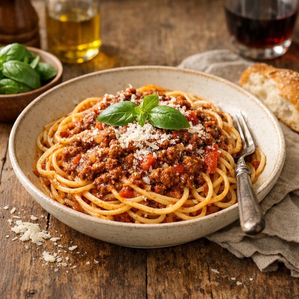 La recette de Spaghetti bolognaise italienne respecte le ragù