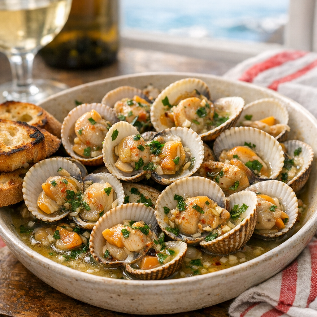 Les Recettes d’Amandes de mer se réussissent à la marinière