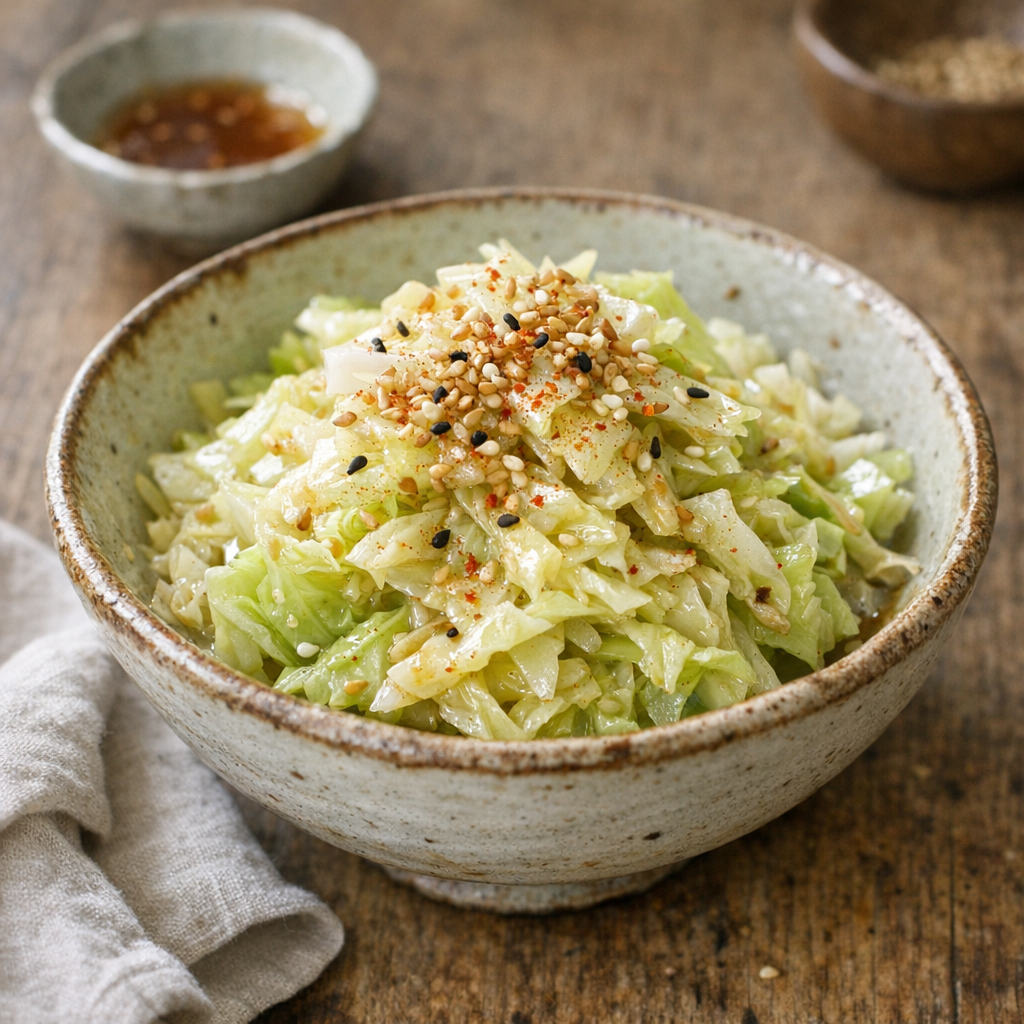 La Salade de chou blanc japonaise : Recette facile et sauce sésame