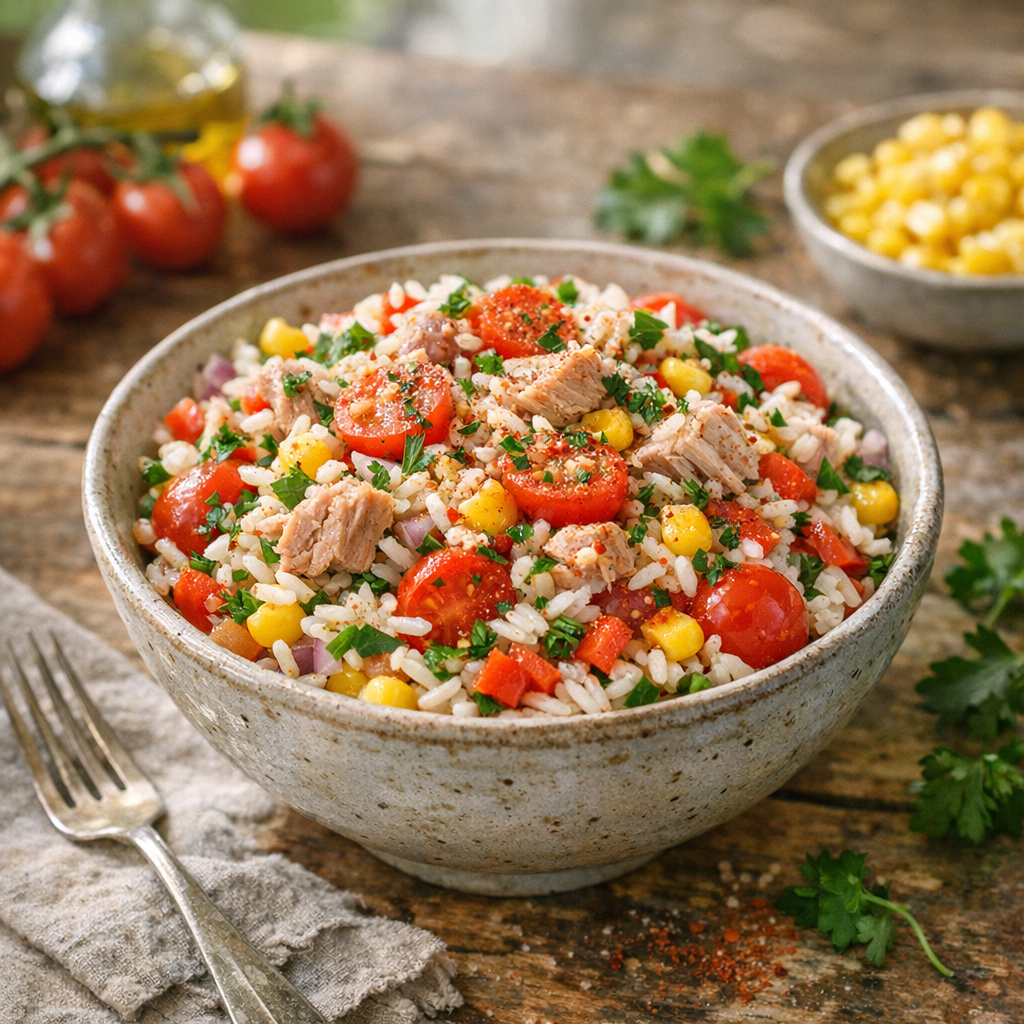 La Salade de riz froide se réussit avec les bons dosages
