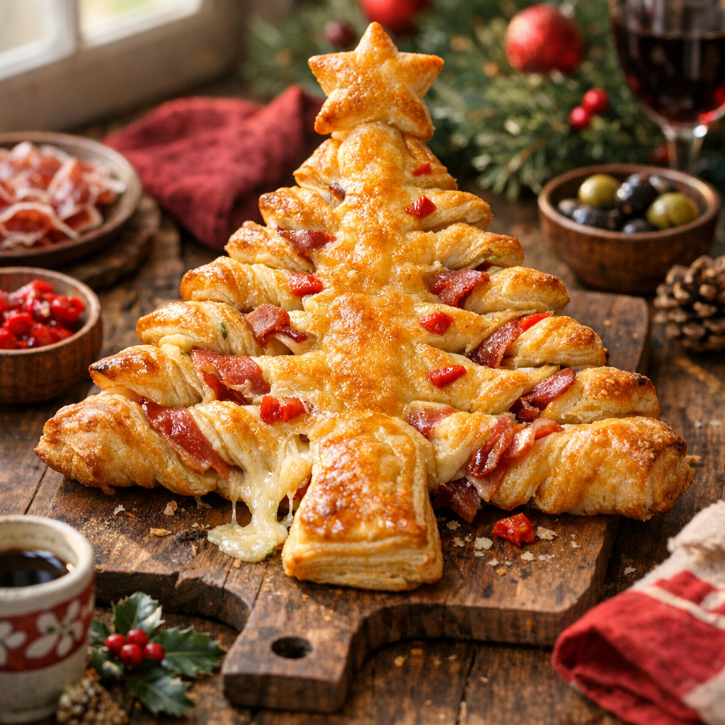 Le Sapin apéro feuilleté prend l’accent basque à Noël