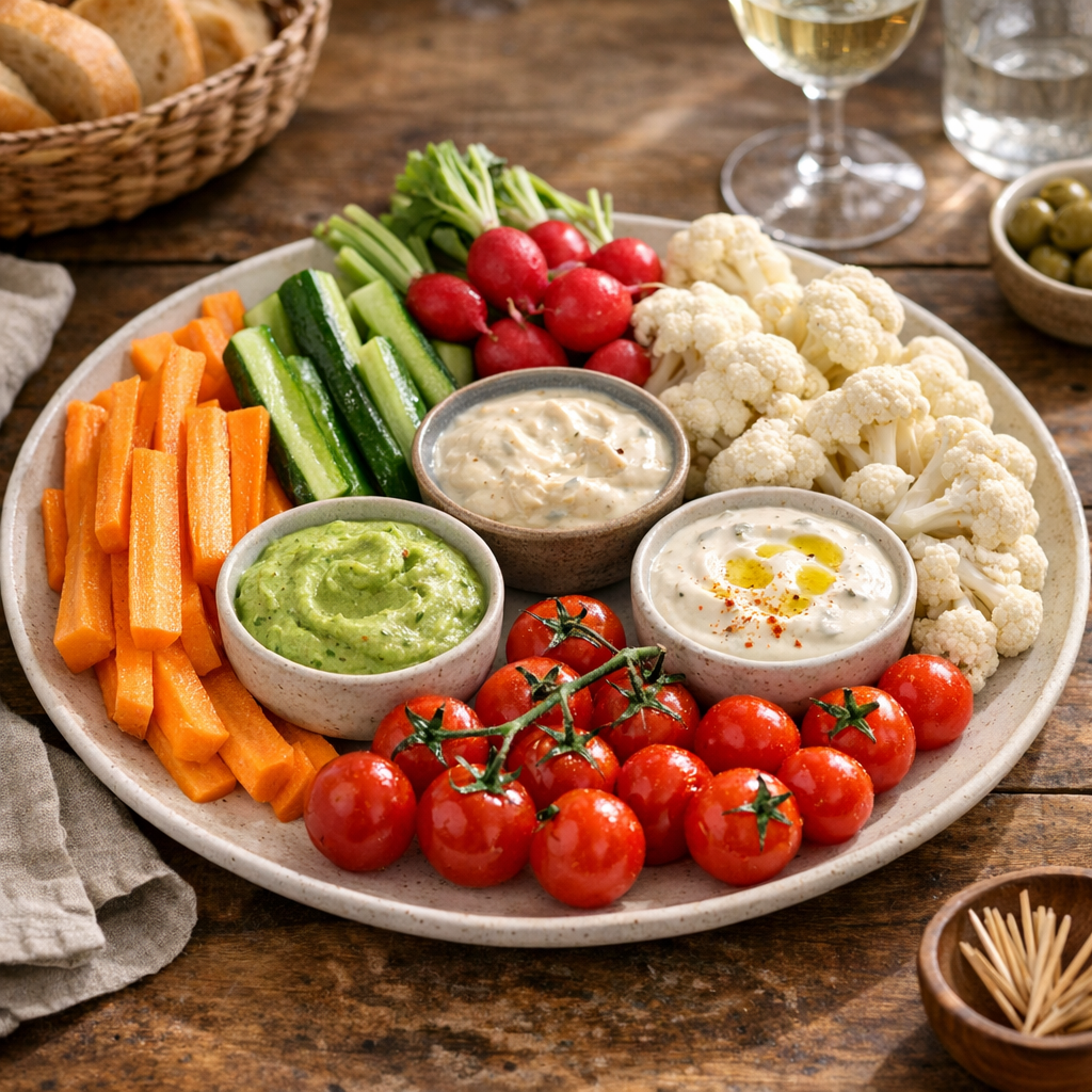 La Sauce pour légumes crus : 8 idées qui relèvent l’apéro