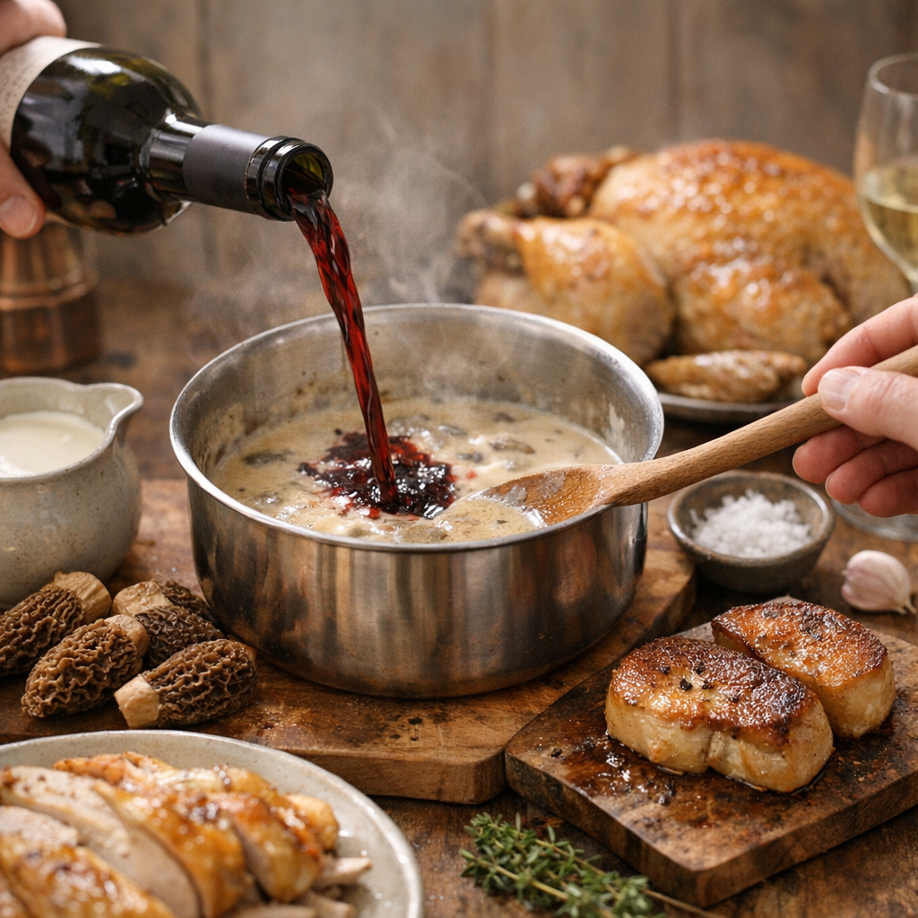 Erreurs à éviter : vin, crème, morilles et foie gras sous contrôle