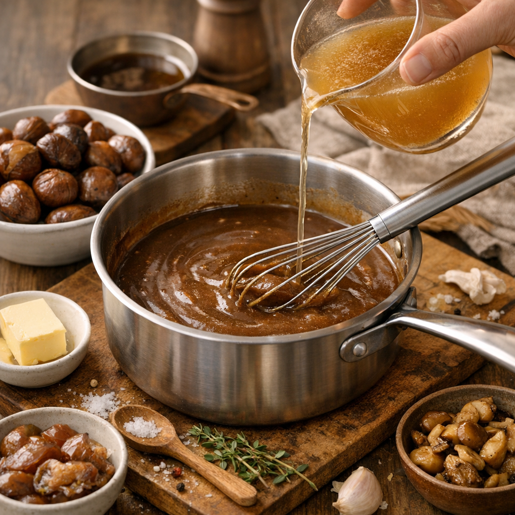 Préparation : réussir la sauce marron sans la rendre lourde
