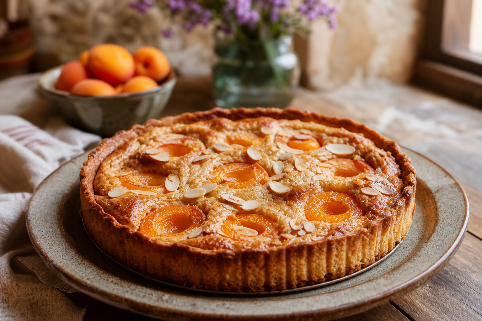 La tarte abricot-amande se joue dans l’équilibre des fruits
