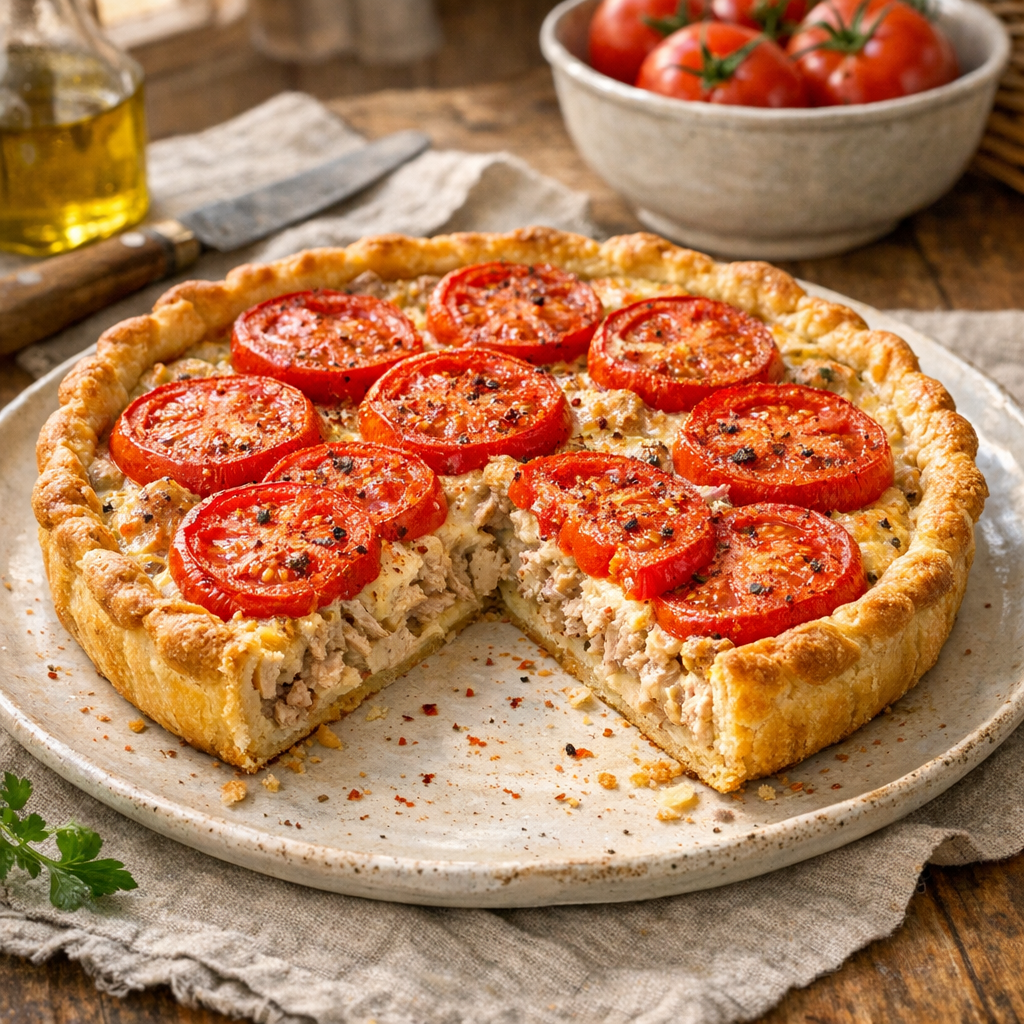 La Tarte au thon façon grand-mère reste bien moelleuse