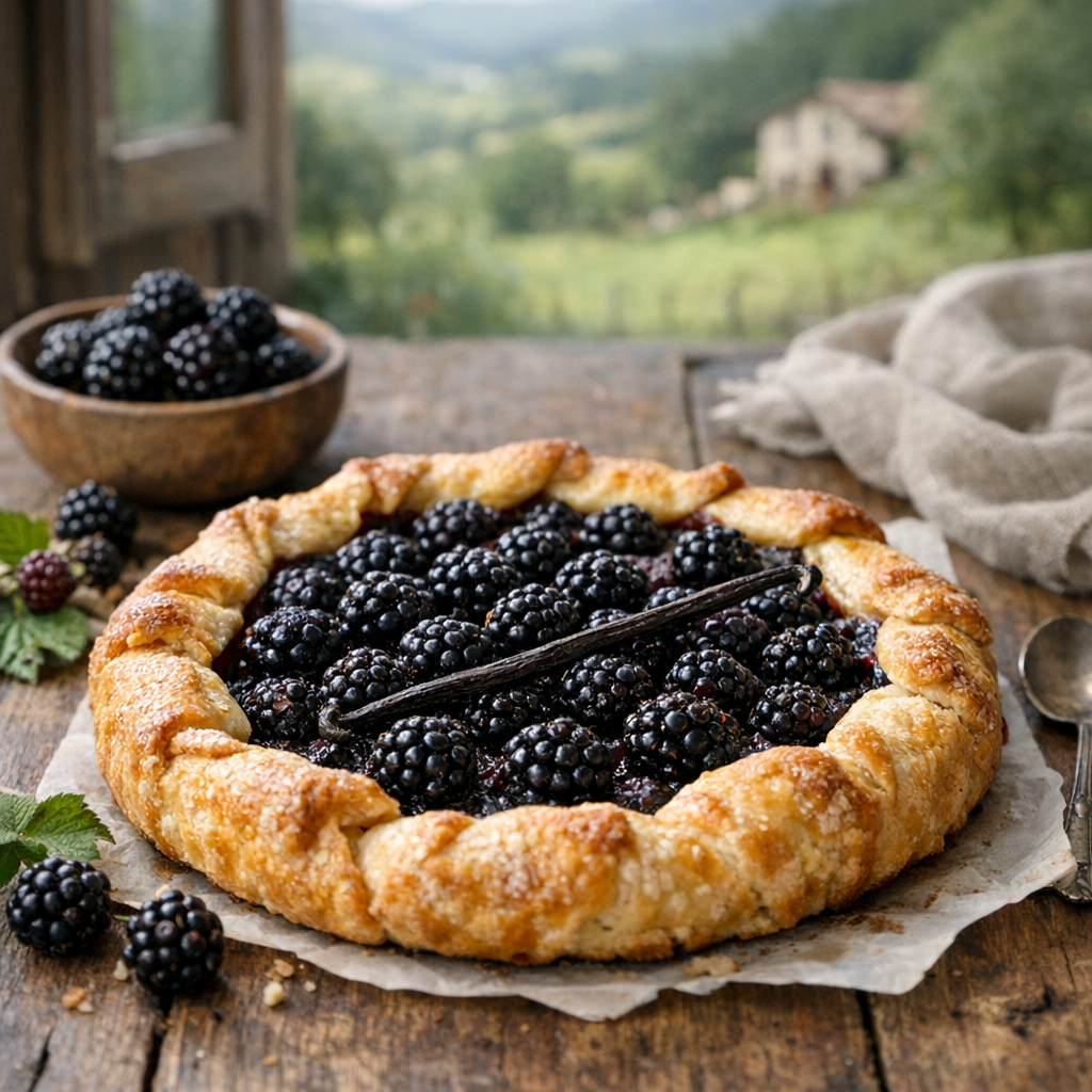 La Tarte aux mûres devient une Recette d’été : rustique et vanillée