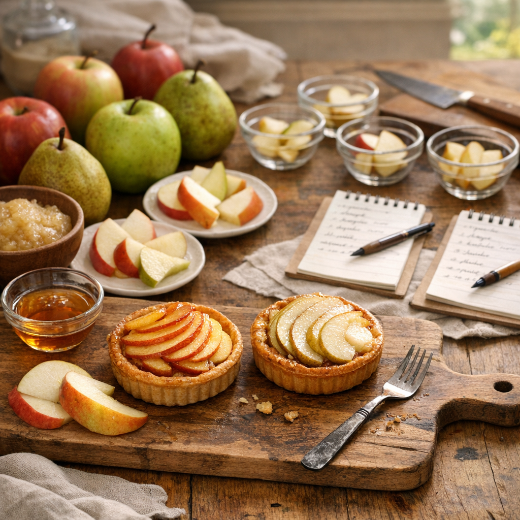 Test maison pomme/poire&nbsp;: variétés, tenue et jutosité