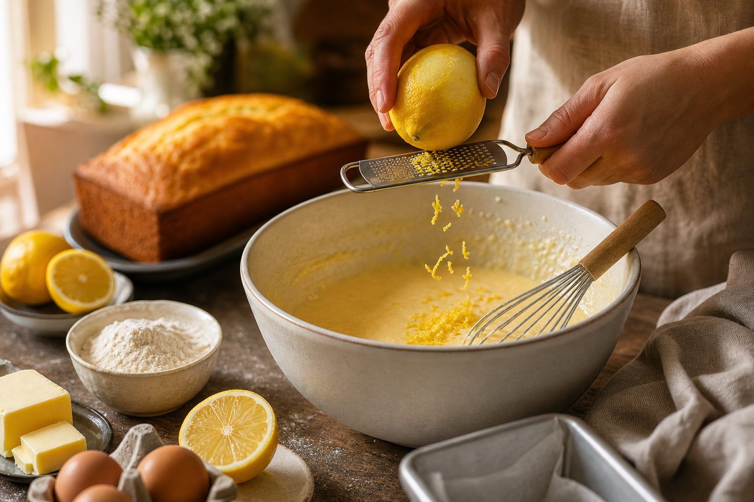Préparation : comment faire un cake au citron moelleux