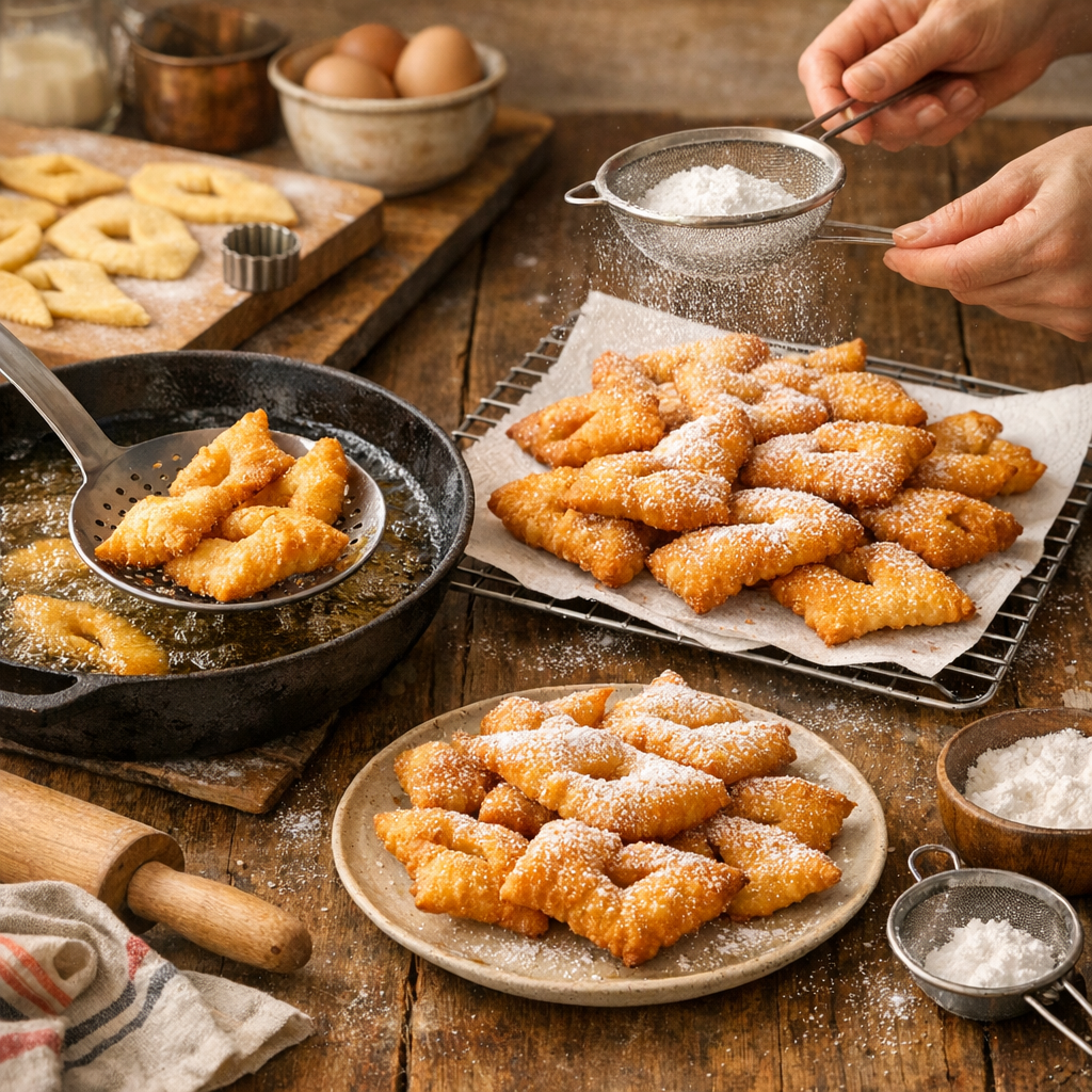 Cuisson et finition : obtenir des bugnes dorées sans les alourdir