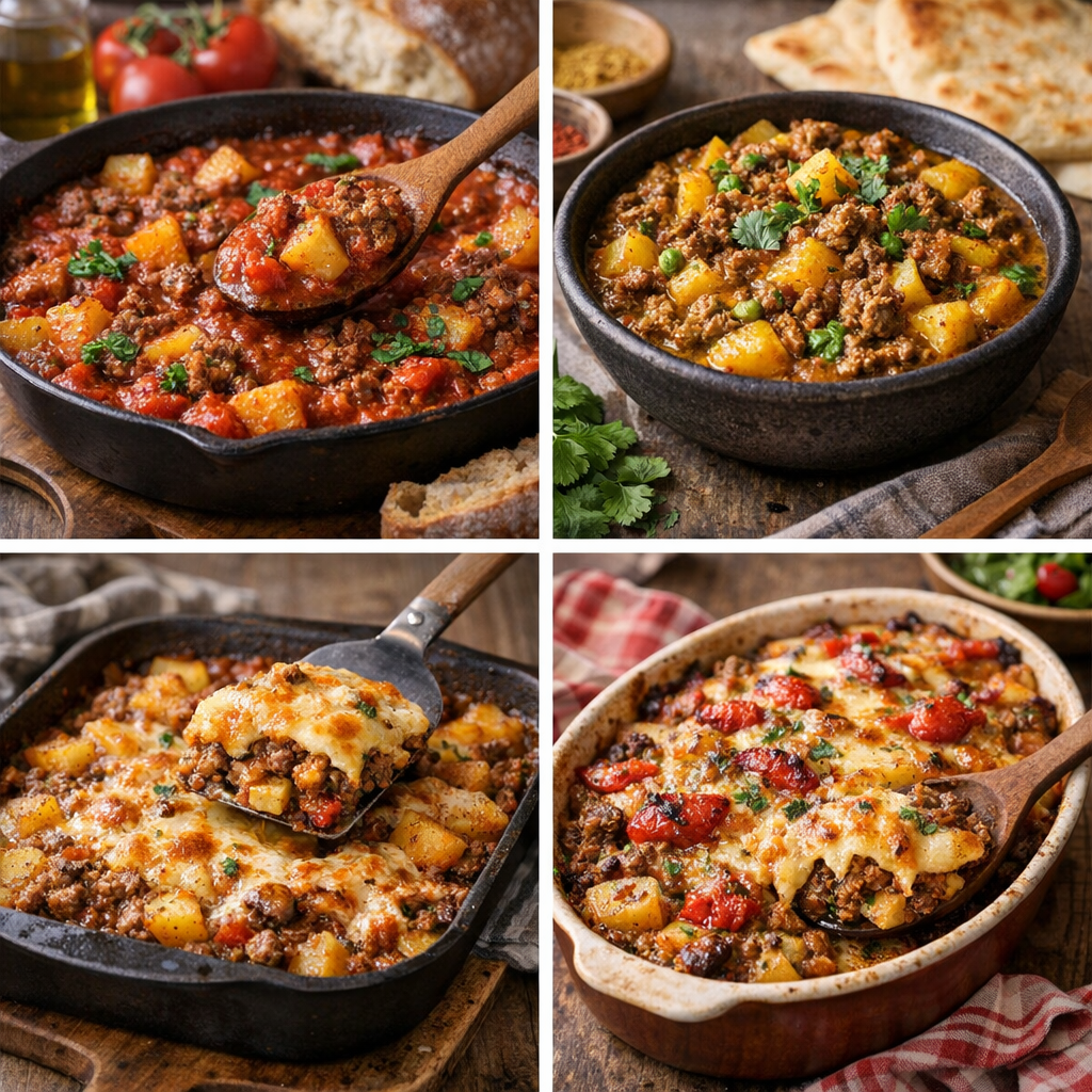 Variantes chiffrées&nbsp;: sauce tomate, curry, four ou gratin basque